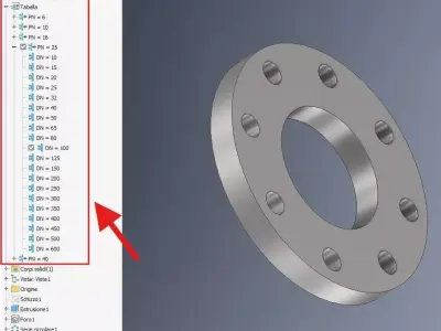 Parametric Flange Library 3D model