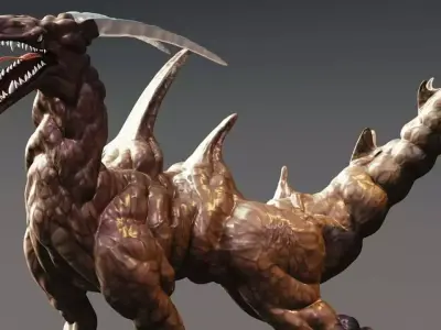 Dragon Rigged 3D High Poly  3D model