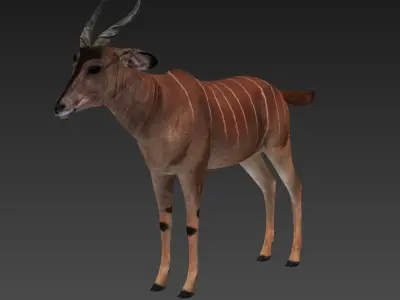 antelope Low-poly 3D model
