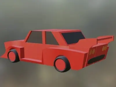 A car with a low graphics fairing 3D model