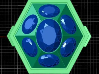 Unisex Luxury Ring 3D print model