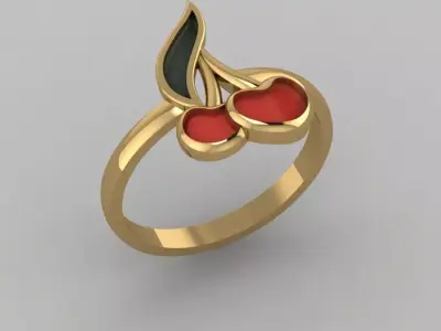 baby ring cherry  3D print model