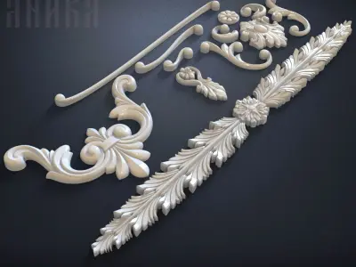 15 elements of furniture decor 3D print model