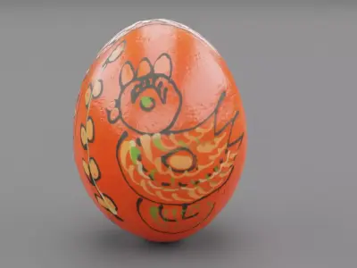 Easter egg 04 Low-poly 3D model