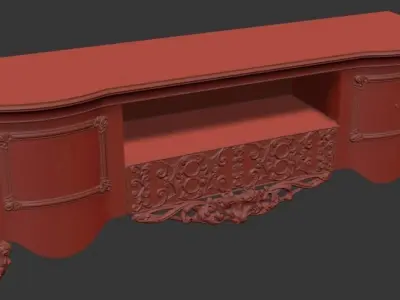 TV shelf 3D model 3D model