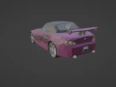Honda S2000 Tuned Low Poly Low-poly 3D model