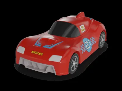 Cars and action games Toy Car Low-poly 3D model