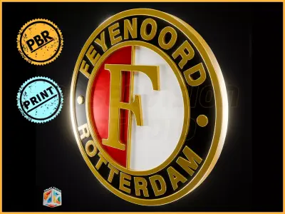 Feyenoord Rotterdam logo - Cinematic - 3D print 3D model