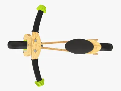 Balance bike for kids wooden v2 3D model