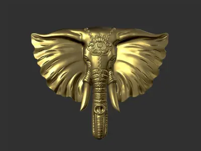 elephant head 3D print model
