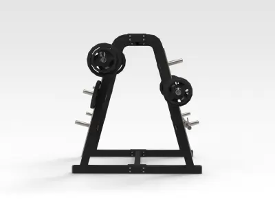 Barbell Stand Low-poly 3D model