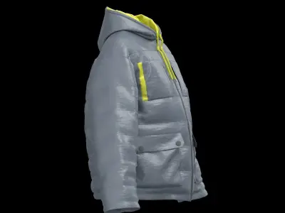 Male puffer jacket 3D model