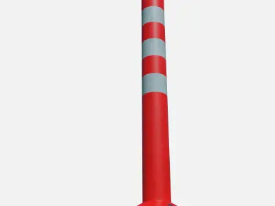 Road pole 75 cm Low-poly 3D model