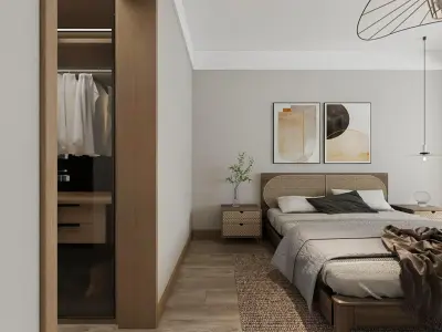 decoration Modern villa bedroom Home 3D model