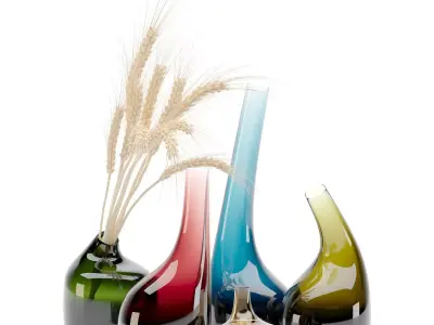 Decorative glass vase 3D model