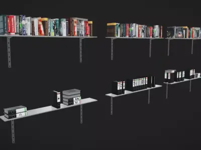 Shelves Low-poly 3D model