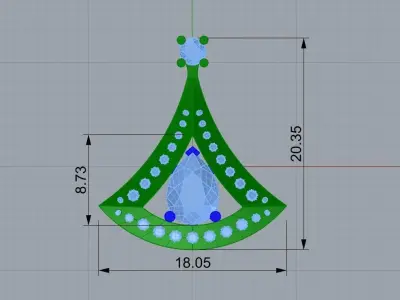 Bulgari pendant stl formats ready for printing  3D print model