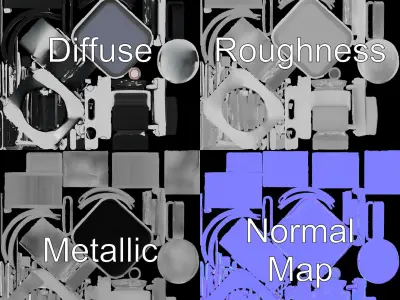 Smartwatch Classic Design Model Pack Low-poly 3D model