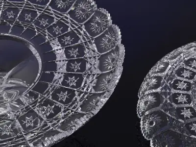 decorative silver cake stand 3D print model