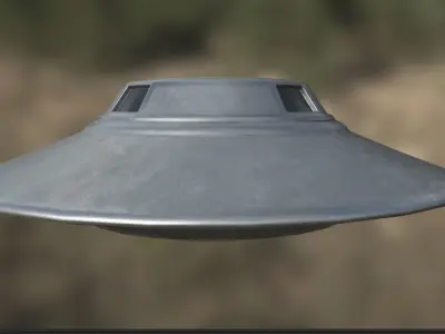 Flying Saucer PBR Low-poly 3D model