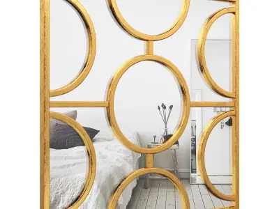 Roulers Square Leaf Wall Mirror HOHN7674 3D model