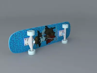 1985 Powell Peralta Kevin Harris Canadian Mountie freestyle s... Free 3D model