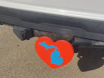 I LOVE MICHIGAN Trailer Hitch Cover 3D print model