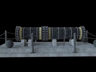 Muhammed elfateh Gun Free low-poly 3D model