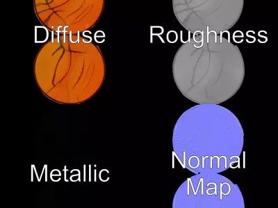 Classic Orange Basketball model pack Low-poly 3D model