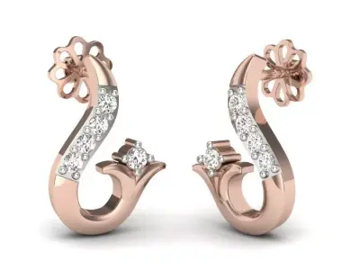 LUXURY MICROSETTING DIAMOND EARRINGS  3D print model