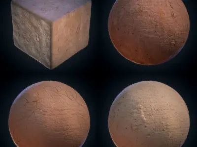 Wall earthen material - VOL 04 - Maps - Sbsar Texture
