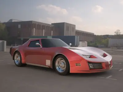 chevrolet corvette c3 concept 3D model