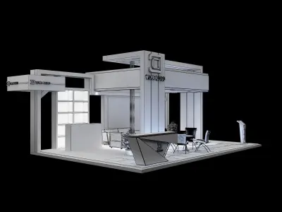Booth Exhibition Stand a99 3D model