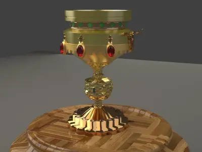 Chinese gold cup 3D model
