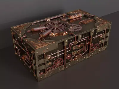 Steampunk jewelry box 1 3D model
