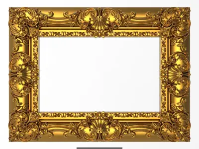 5 carved frames set 3D Model Pack 2