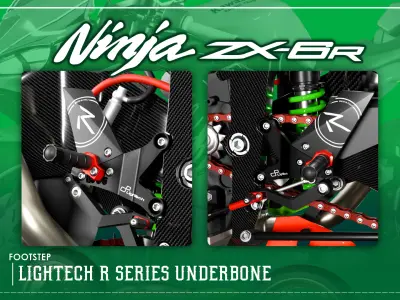 Kawasaki Ninja ZX-6R Low-poly 3D model