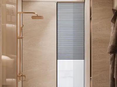 luxury bathroom design - Luxury Guest Bathroom  3D model