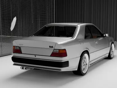 Mercedes Benz 300CE AMG  Hammer 1987  Low-poly 3D model