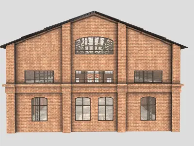 Factory Low-poly 3D model