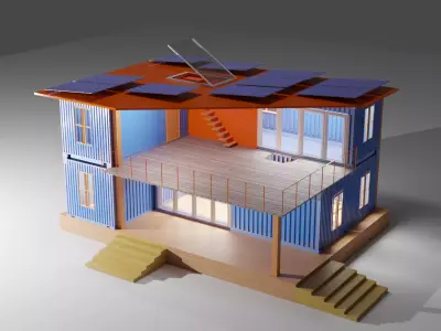 House container  Free 3D model