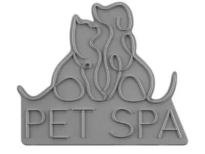 Pet Spa Neon Sign 3D model