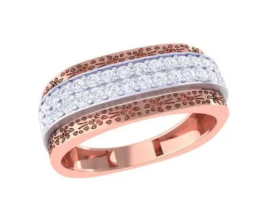 Mens gemstone diamond men Ring with details images 08 3D print model