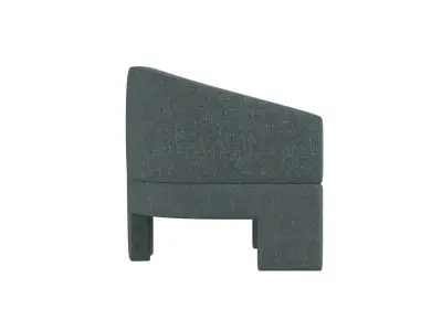Round-back Accent Chair 3D model