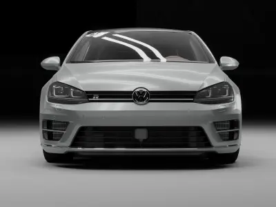 Golf R Low-poly 3D model
