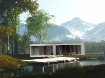 le corbusier home Low-poly 3D model