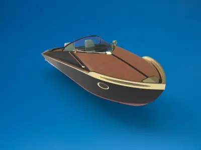 motor boat yacht 3D model