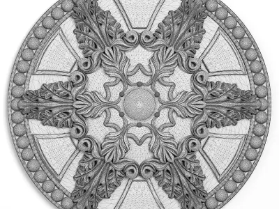 Round rosette 10 3D model