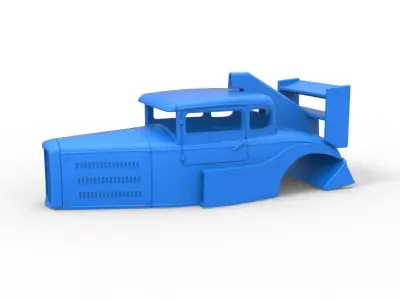 Shell of Hot rod Version 2 Scale 1 to 25 3D print model