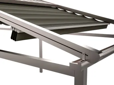 Motorized Pergola 5a nickel matte 3D model